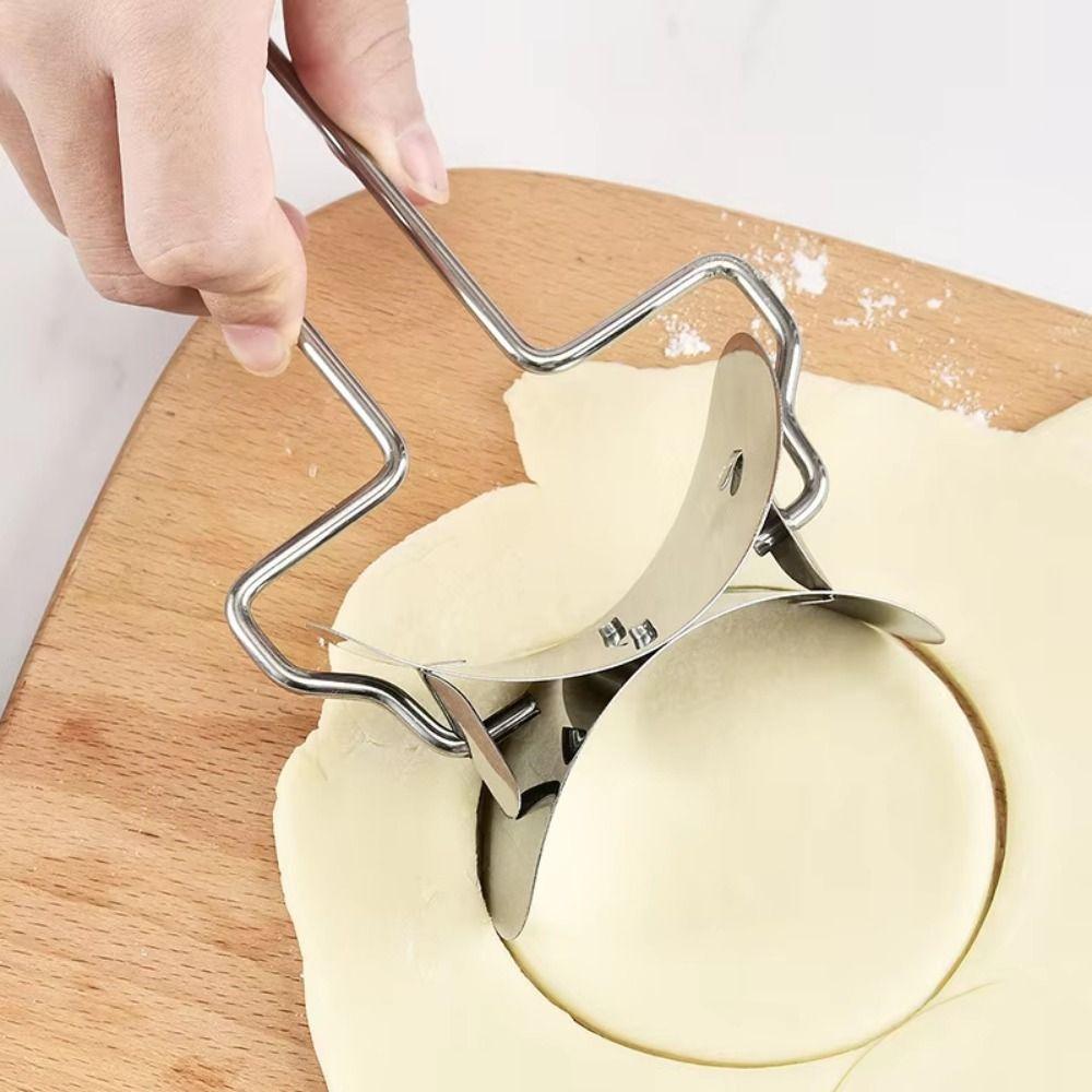 Stainless Steel Stainless Steel Dough Press practical Dough Circle Roller Dough Cutter Home