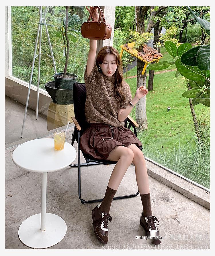 Women's Retro Colorblock Leather German Trainer Sneakers - 2025 Autumn Edition, Thick Sole, Casual Skate Style