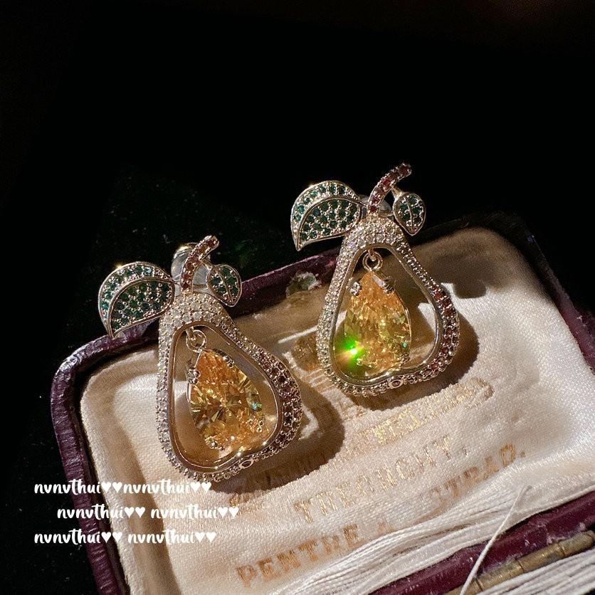 Серьги-капли из канареечного турмалина, серьги-груши, Папалача, 18-каратное золото, Желтая бабочка, серьги с цирконами