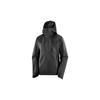 All-Weather Series Letter Print Waterproof Oil-Resistant Hooded Zip Jacket Unisex Jacket Black C21109