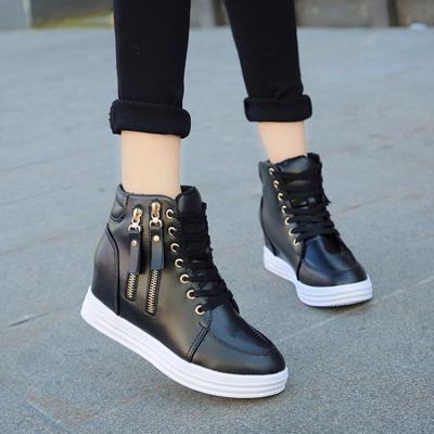 Женская вулканизированная обувь весна-осень, новые женские туфли на платформе, с круглым носком, мягкие, со шнуровкой, повседневные, удобные, женские спортивные туфли