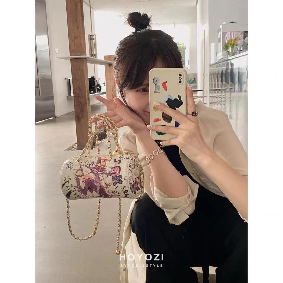 Трендовая летняя сумка через плечо 2022 года для женщин - милый дизайн в виде медведя в стиле граффити