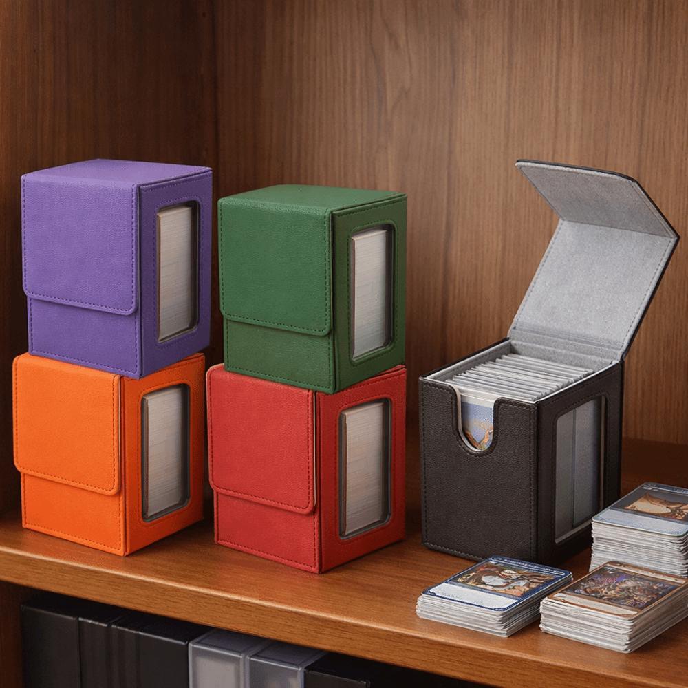 Moisture-proof Window Collection Box PU Game Card Organizer Game Organizer