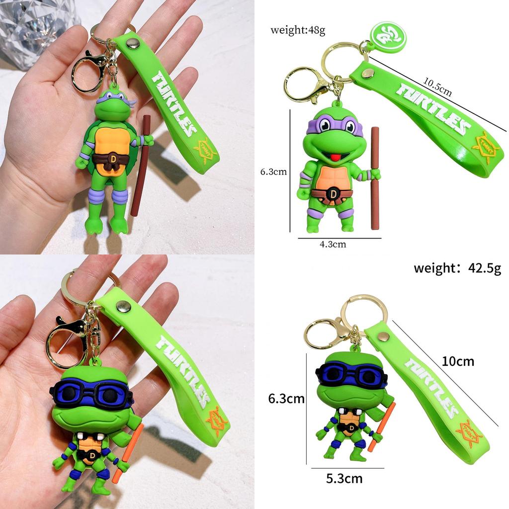 Vibrant Ninja Turtles Keychain Perfect Silicone Accessory For Bags And Keys