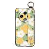 Back Cover Wristband Phone Case For Tecno Spark30 4G/KL6 Fashion Design Kickstand Silicone Anti-knock Protective Flower