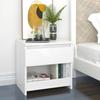 VidaXL Bedside Table High Gloss White 40x30x39 Cm Engineered Wood 803455