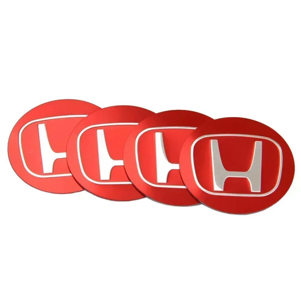56MM Car Wheel Rim Center Hub Caps Stickers for Honda Civic Fit Jazz Accord 10th 8th CRV HRV City Odyssey Passport Pilot fv0 Vezel