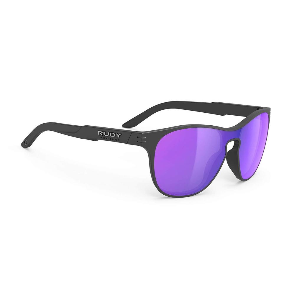RUDYPROJECT Sound Shield Laser Lens 127mm Sunglasses, Black/Multi Violet, Width