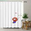 Spider-Man Red Web Pattern Waterproof Shower Curtain For Superhero Bathroom Decor