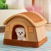 Собачья будка зимой, теплая закрытая палатка для домашних животных, домик для маленьких и средних собак, домик для кошек, может быть отсоединена и универсальна для всех сезонов