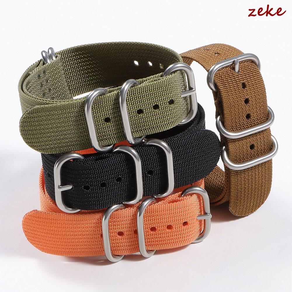 Premium Nylon Watch Band Ribbed Strap 18mm 20mm 22mm 24mm Military Ballistic Fabric Replacement Watchband Army Green Black Belts