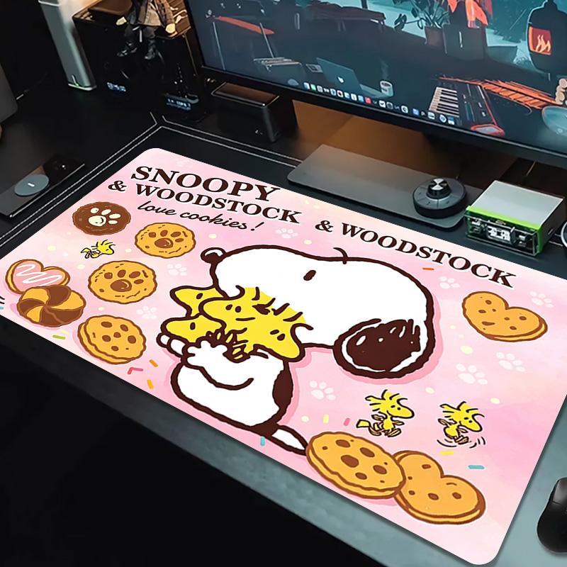 Dog S-Snoopy Color Mouse Pad Large Gaming Table Cushion Non-slip Laptop Tablet Big Mousepad XXL Mat Mini PC Playmat With Lock edge