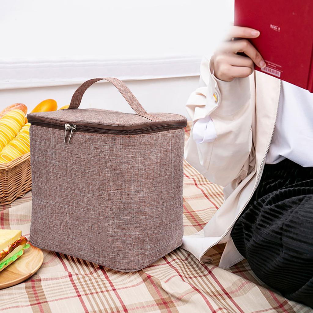 Портативная термосумка для ланча большой вместимости из ткани Оксфорд, водонепроницаемый контейнер для ланча для хранения