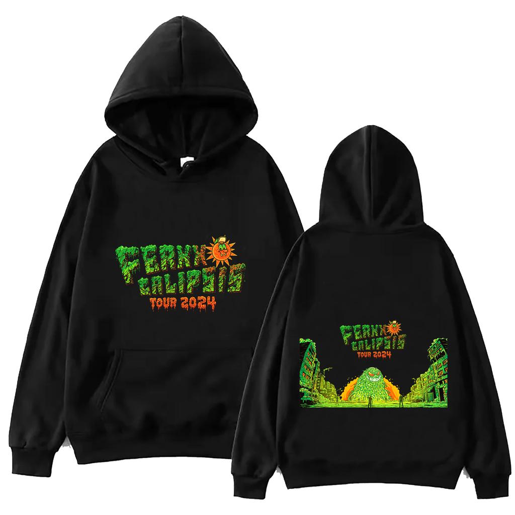 Feid Ferxxo Calipsis Tour Hoodie Tops Long Sleeve Regular Sweatshirt Music Fans Gift Spring Summer Casual