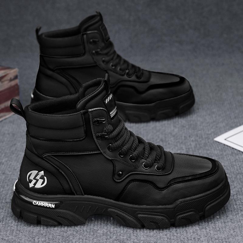 Новые модные осенние и зимние мужские высокие ботинки martin для студентов, трендовые рабочие туфли на мягкой подошве для мальчиков, кроссовки Martin с защитой труда