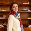 Yousheng Rainbow Striped Scarf Women Long Skinny Fuzzy Fluffy Neckerchief Knit Thin Scarf Autumn Winter Knitting Scarf Outfit Accessories