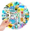 50 Pictures of Enjoying Summer Coconut Trees Beach Graffiti Stickers Skateboard Mobile Phone Kettle Decoration Stickers