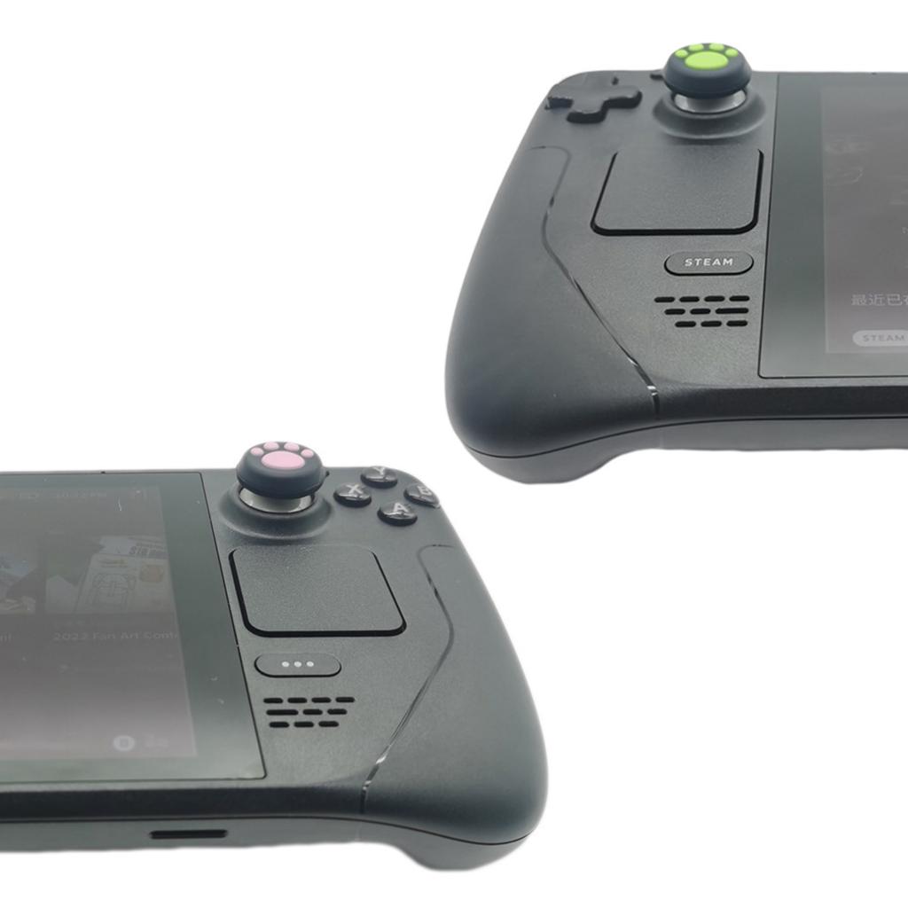 Кавайные накладки на кнопки геймпада 5 пар, колпачки для стиков в виде кошачьих лапок, силиконовые колпачки для джойстиков с кошачьими лапками для Steam Deck