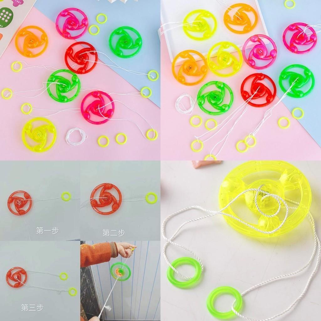 Traditional Jbbr Light-up Pull Cord Gyro Flashing Plastic Toy For Children Students And Collectors