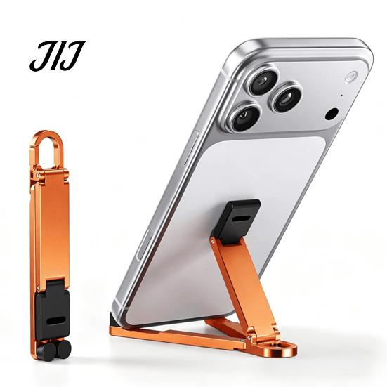 Mobile Phone Stand Mini Foldable Keychain, Portable Cell Holder for Travel Desk, Pocket Home Office
