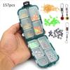 157PCS Fishing Kit Accessories Fishing Beads Tackle Box Hook Quality