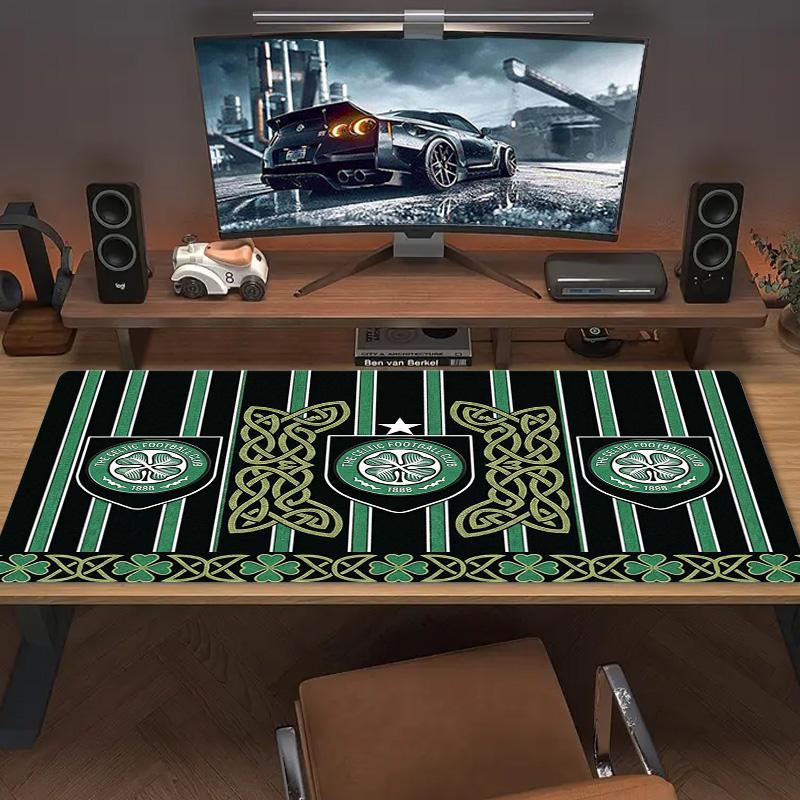 Celtic FC Logo Color Mouse Pad Large Gaming Table Cushion Non-slip Laptop Tablet Big Mousepad XXL Mat Mini PC Playmat With Lock edge