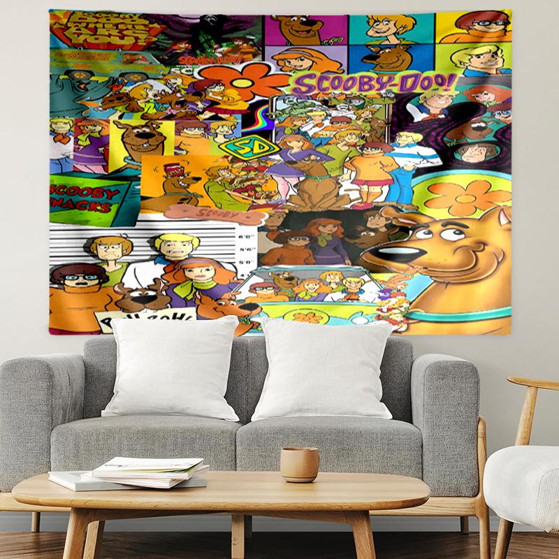 Scooby Print Tapestry, Lightweight Wall Hanging, for Bedroom, Dorm, Living Room, Home Art Decor, Birthday Christmas Gift for Friends