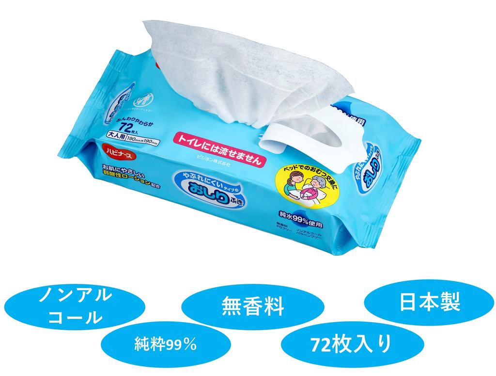 В упаковке 72 листа x 24 шт. [Проданный ящик] Habinurse, салфетки, которые трудно сломать,