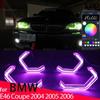 For BMW E46 Coupe Cabrio Convertible Facelift 2004-2006 RGB Colorful Angel Eyes Ring Led M4 Style APP Control Headlight DRL
