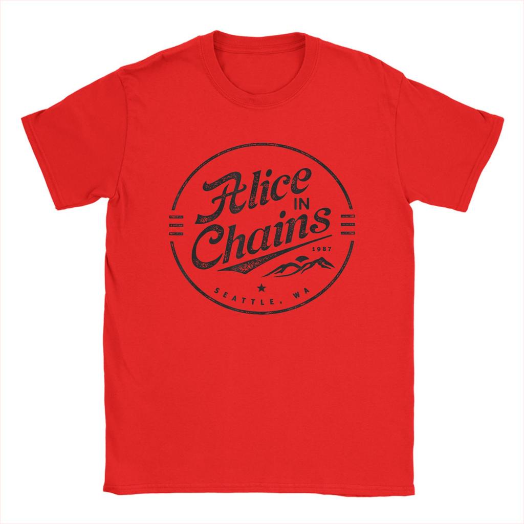 Футболка с логотипом группы Alice in Chains, мужские хлопковые забавные футболки, футболка с круглым вырезом и надписью Heavy Metal Music, короткий рукав, мерч размера «плюс»