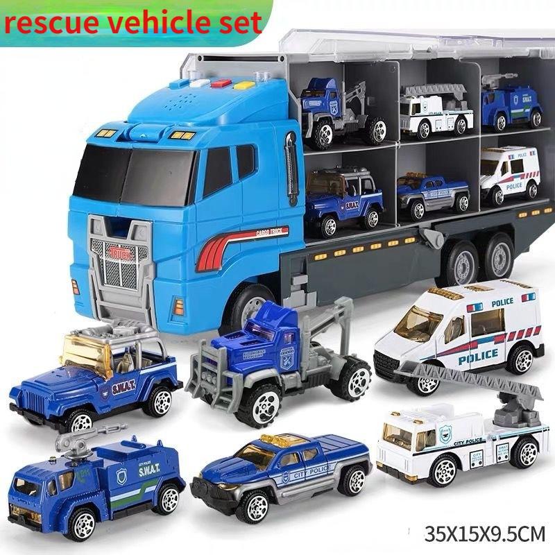 Игрушки для малышей, литые под давлением строительные игрушки, автомобиль-перевозчик, автомобиль, детские игрушки, грузовик, автомобиль из сплава, набор игрушек для детей 3-9 лет, дети, мальчики и девочки