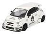 MINI GT Abarth 595 X Abas Works Gala White Finished Product 1/64 LB-WORKS (Left-hand Drive)