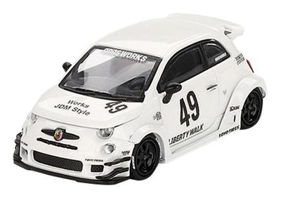 MINI GT Abarth 595 x Abas Works Гала Белый Готовый продукт 1/64 LB-WORKS (Левый руль)