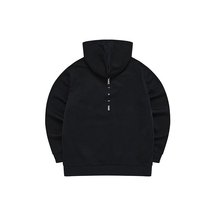 Fila Fusion Спортивная толстовка с принтом букв, однотонная, мужская, глубокий черный T11M241202F-BK