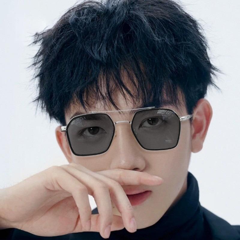 Хромированные поляризационные солнцезащитные очки UV400 Авиатор, линзы с изменяемым цветом, мужские очки для вождения с антибликовым покрытием, солнцезащитные очки для мужчин