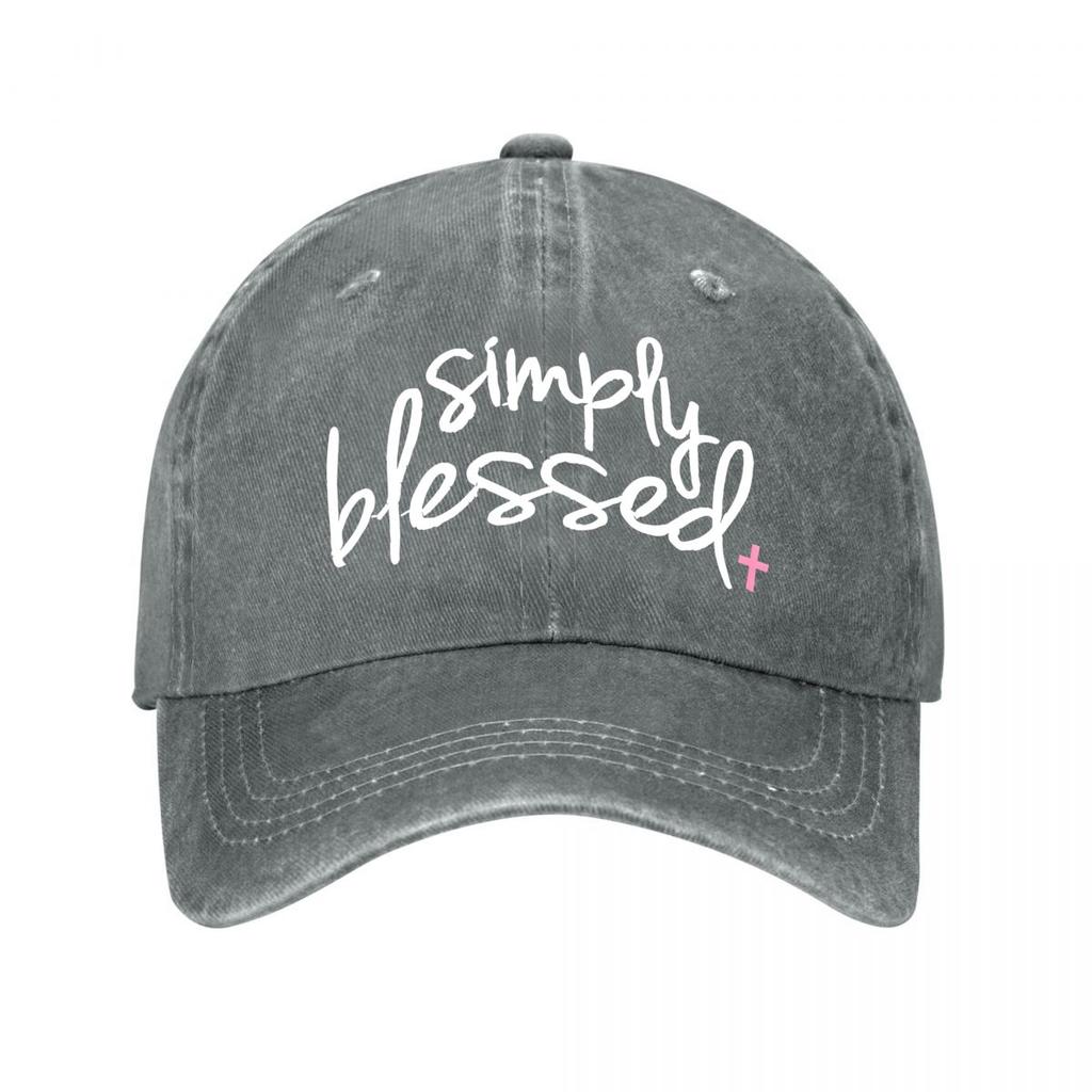 Distressed Simply Blessed Baseball Cap New Vintage Washed Cotton Baseball Cap Parent Kids Sun Hats