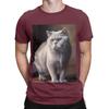 British Shorthair Oil paint Graphic Funny 100 Cotton TShirt Shorthair Tees Tops For Unisex