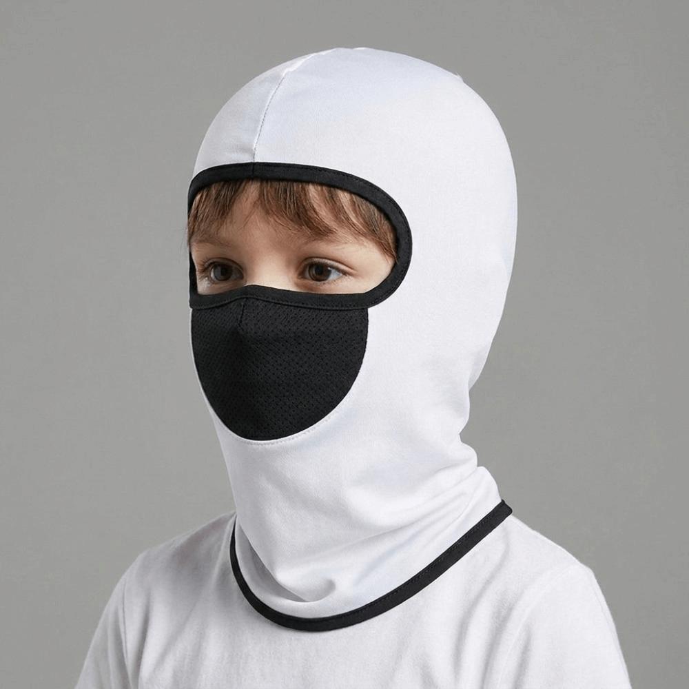 Ice Silk Sun Protection Mask Elastic Sunscreen Full Face Cover Children Balaclava Hat  Summer