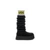 UGG Классический свитер с буквой Высокие сапоги Черный Женский 1144044-BLK