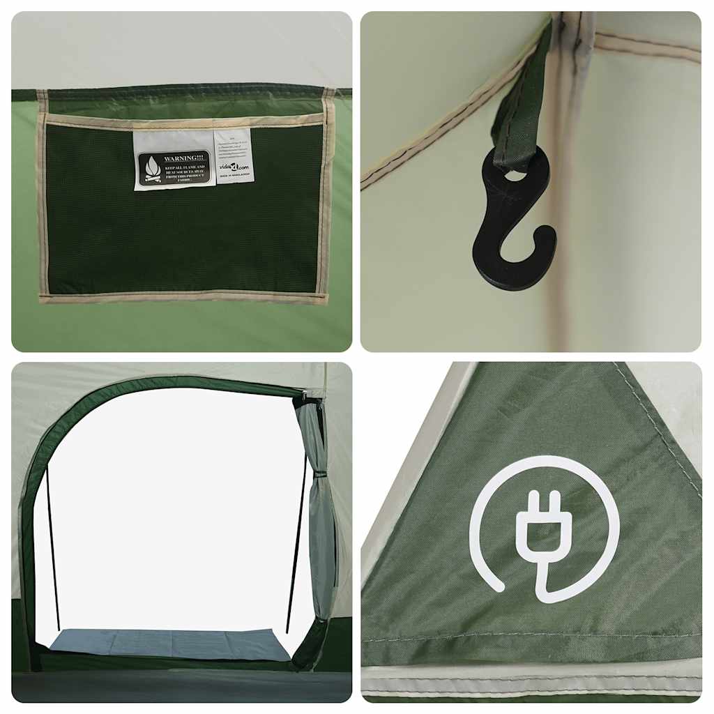 Tunnel Family Tent for 8 Persons Green Waterproof