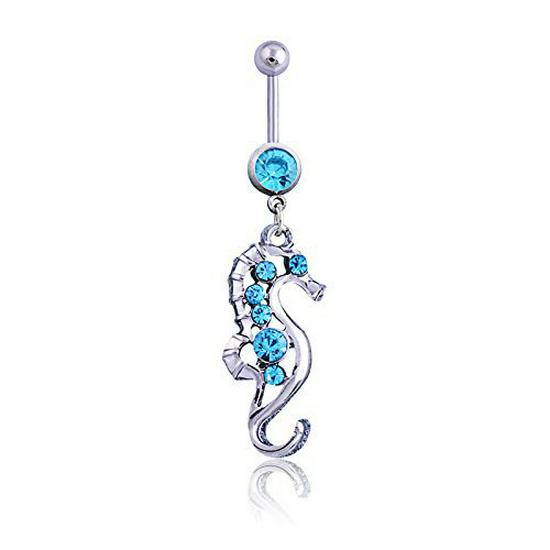 Ocean-Inspired Navel Rings: Dolphin, Shark & Anchor Belly Button Piercings