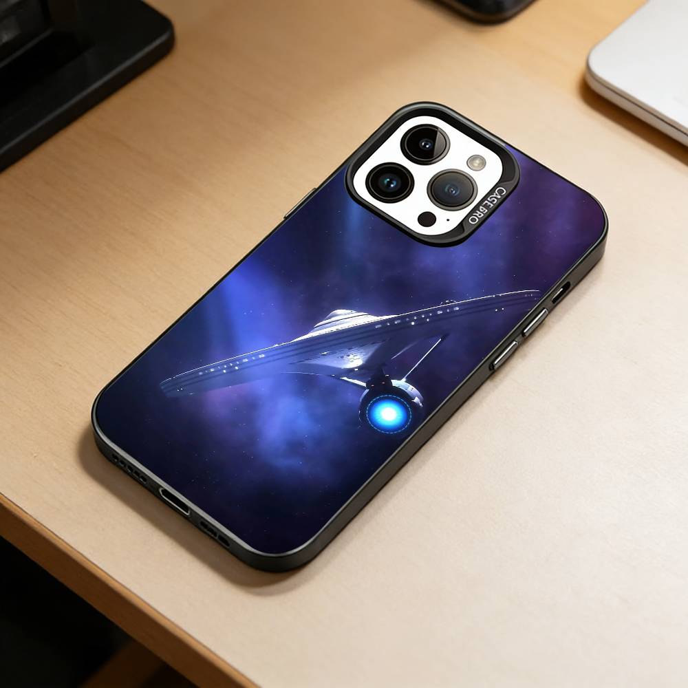 S-Star Trek Ships Phone Case For iPhone 17,16,15,14,13,12,11 Plus,Pro Max,XS,Colorful Silver Black Cover