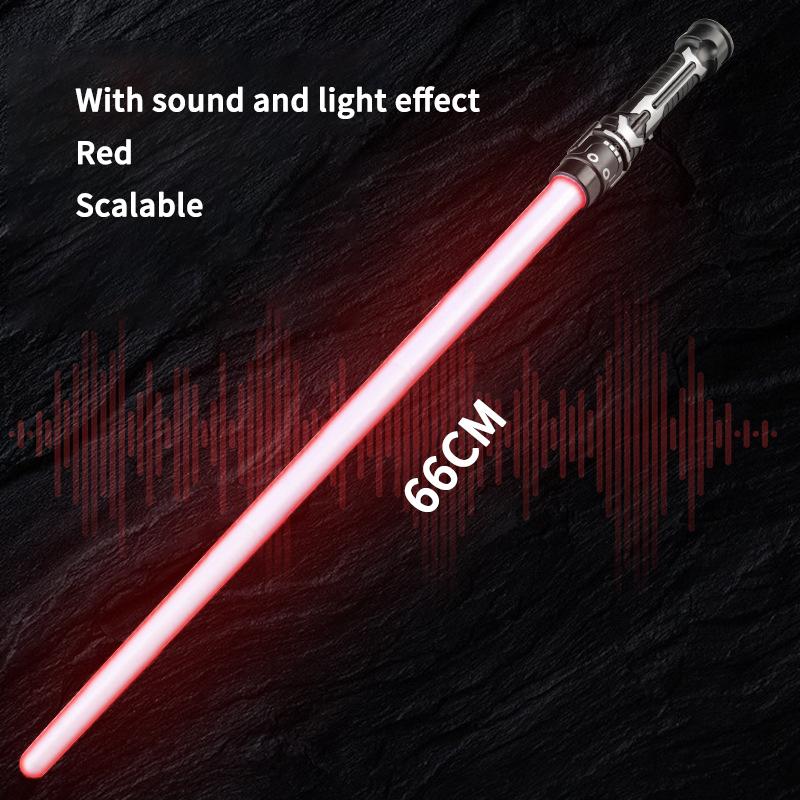 Colorful Glowing Sword Toys Laser Sword Lightsaber Red and Blue Double Saber Telescopic Music Cosplay Cool Flashing Children Toy