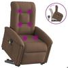 VidaXL Reclining Massage Chair Brown Fabric, Lift Recliner Chair, Recliner Chair for Elderly, 3303268