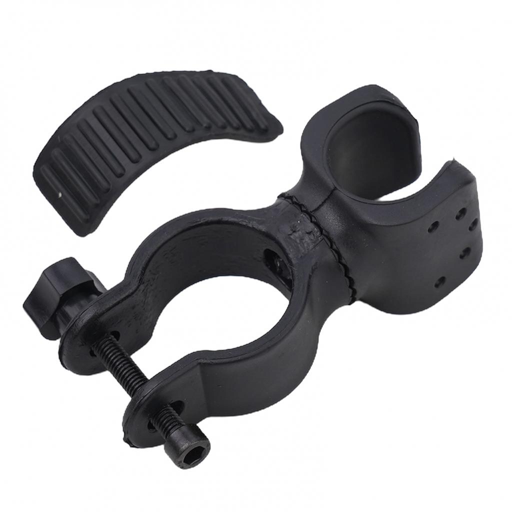 Держатель фонарика TPR+пластиковый, держатель на руль, зажим для фонарика, черный