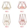 Gold Iron Candleholders Geometric Candlestick Tealight Votive Candle Cup Home Decoration