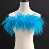 3 Layers Of Color Encryption Bold Ostrich Feather Strip Catwalk Latin Dance Dress Fashion Diy Handmade Clothing Accessories