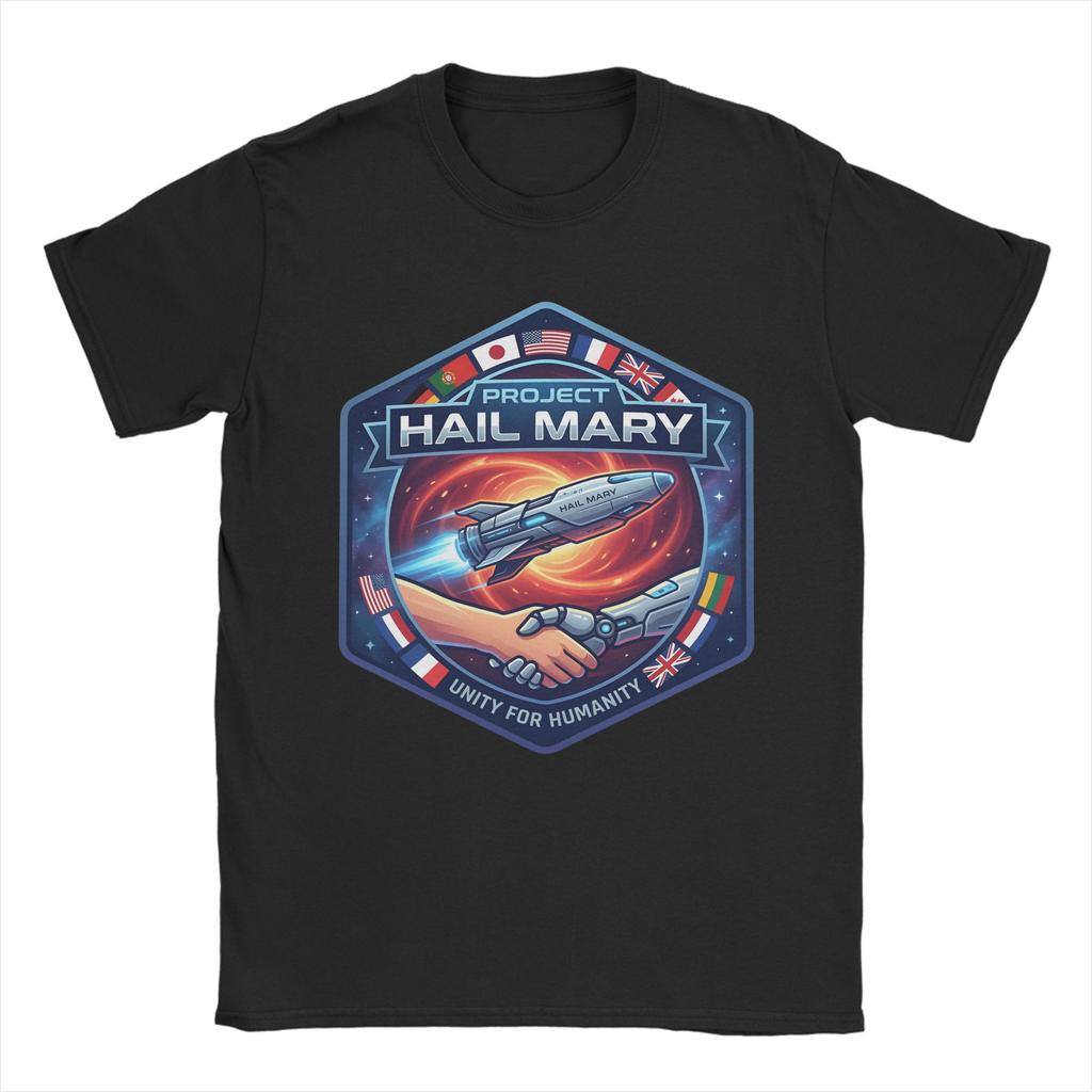 Project Hail Mary T Shirt Beach  Vintage TShirts Pure Cotton Trending Tshirt For Unisex ShortSleeved Casual Tops