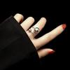 Elegant Asymmetrical Titanium Steel Adjustable Ring