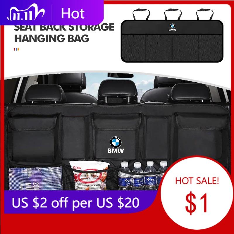XWOWN1 2025 Hot Car Seat Back Trunk Rear Seat Hanging Multi-Pocket Storage Bag For BMW X3 X5 M5 M3 E46 E90 E60 F10 E39 F30 E36 G30 E87
